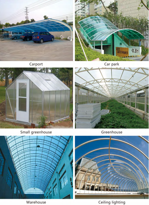 Frosted Sheet Reinforced Polycarbonate Sheet untuk Bus Station